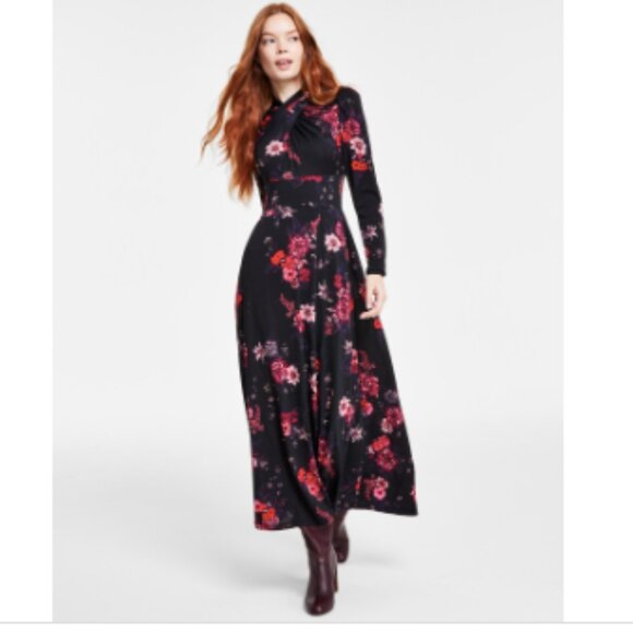 Rachel Rachel Roy Women's Harland Floral-Print a-Line Dress - Fall Garland - Picture 1 of 4
